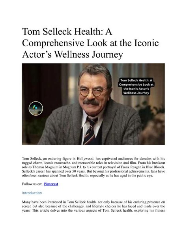 Tom Selleck's Health Journey And Diabetic Insights