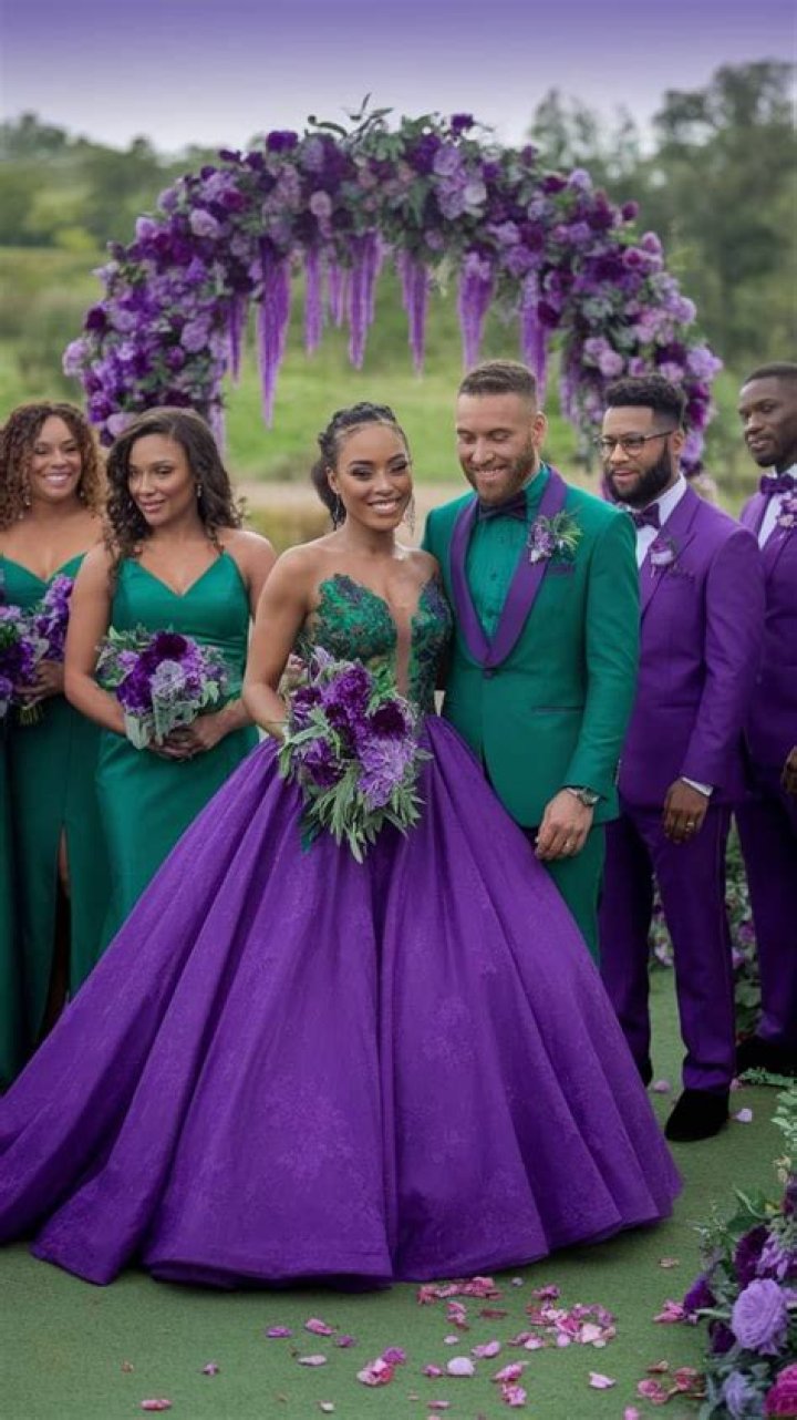 Unveiling The Enchanting Emerald And Purple Wedding Theme