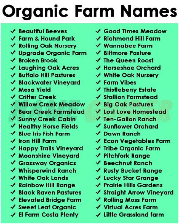 Unveiling The Enchanting World Of Popular Farm Names: Discoveries And Insights